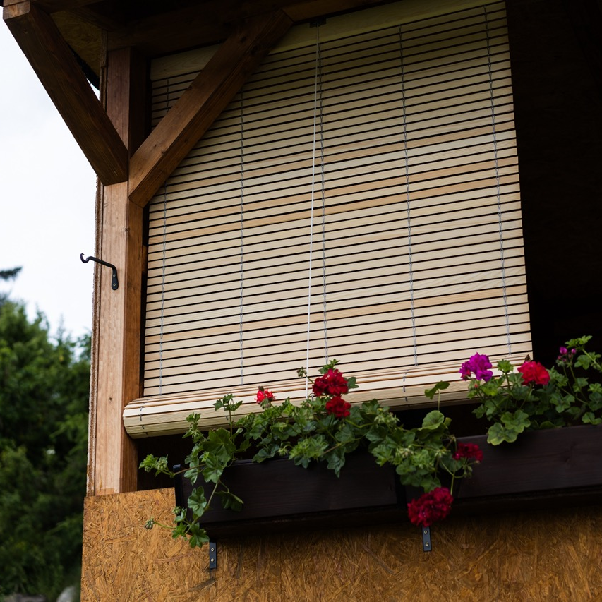 Avvolgibile in legno per pergola - Naturale