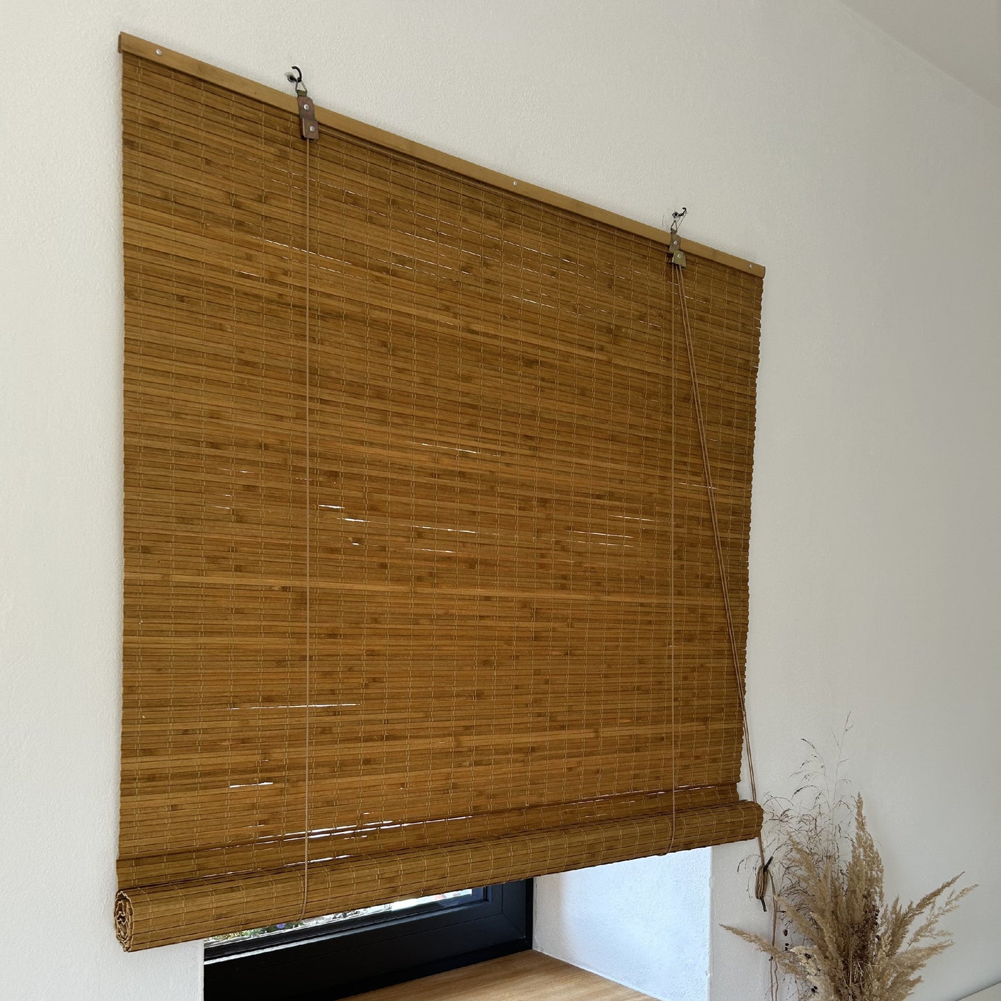 Avvolgibile oscurante in bambù - Marrone chiaro (Noce)
