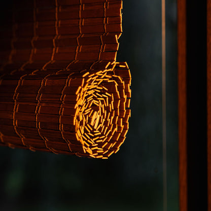 Avvolgibile oscurante in bambù - Marrone