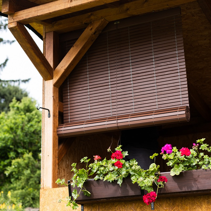 Avvolgibile in legno per pergola - Cioccolato al latte