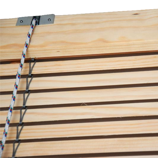 Tenda a rullo da esterno per finestre in legno - Naturale