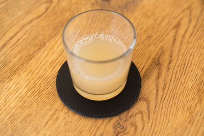 Set élégant de sous-verres en cuir – 5+1
