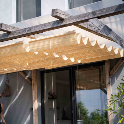 Tettoia in bambù per pergola - Naturale