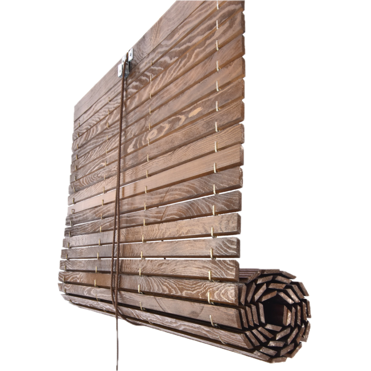 Avvolgibile in legno per pergola - Marrone