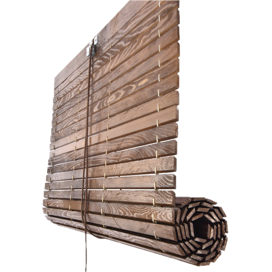 Avvolgibile in legno per pergola - Marrone