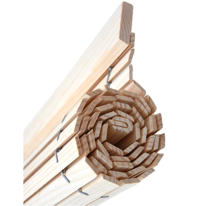 Tenda a rullo da esterno per finestre in legno - Naturale