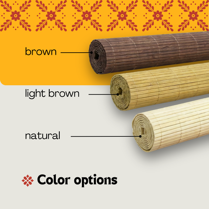 Avvolgibile oscurante in bambù - Marrone chiaro (Noce)