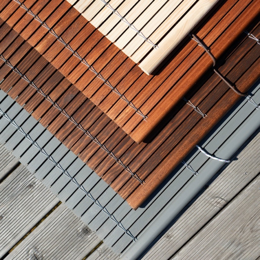 Avvolgibile in legno per pergola - Naturale