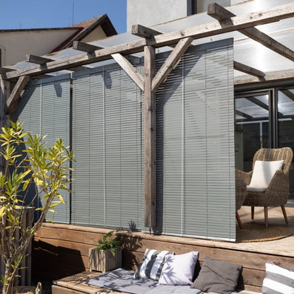 Avvolgibile in legno per pergola - Grigio