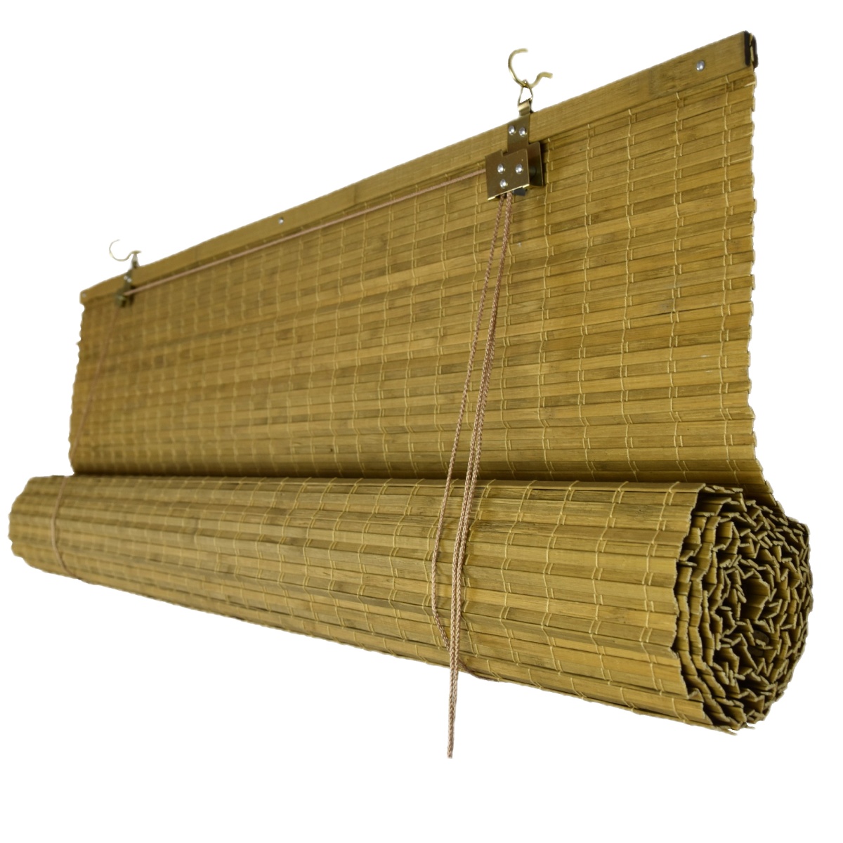 Avvolgibile oscurante in bambù - Marrone chiaro (Noce)