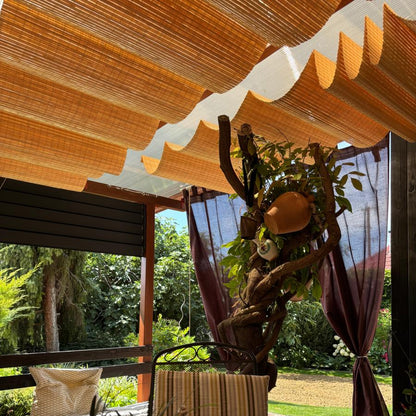 Tettoia in bambù per pergola - Marrone chiaro